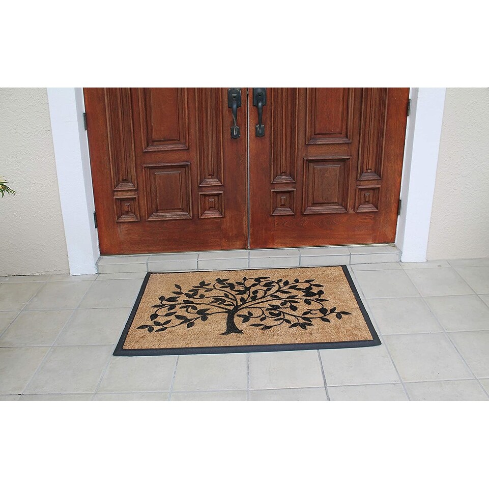 A1HC Natural Coir   Rubber Door Mat  30x48  Thick Durable Doormats for Outdoor Entrance