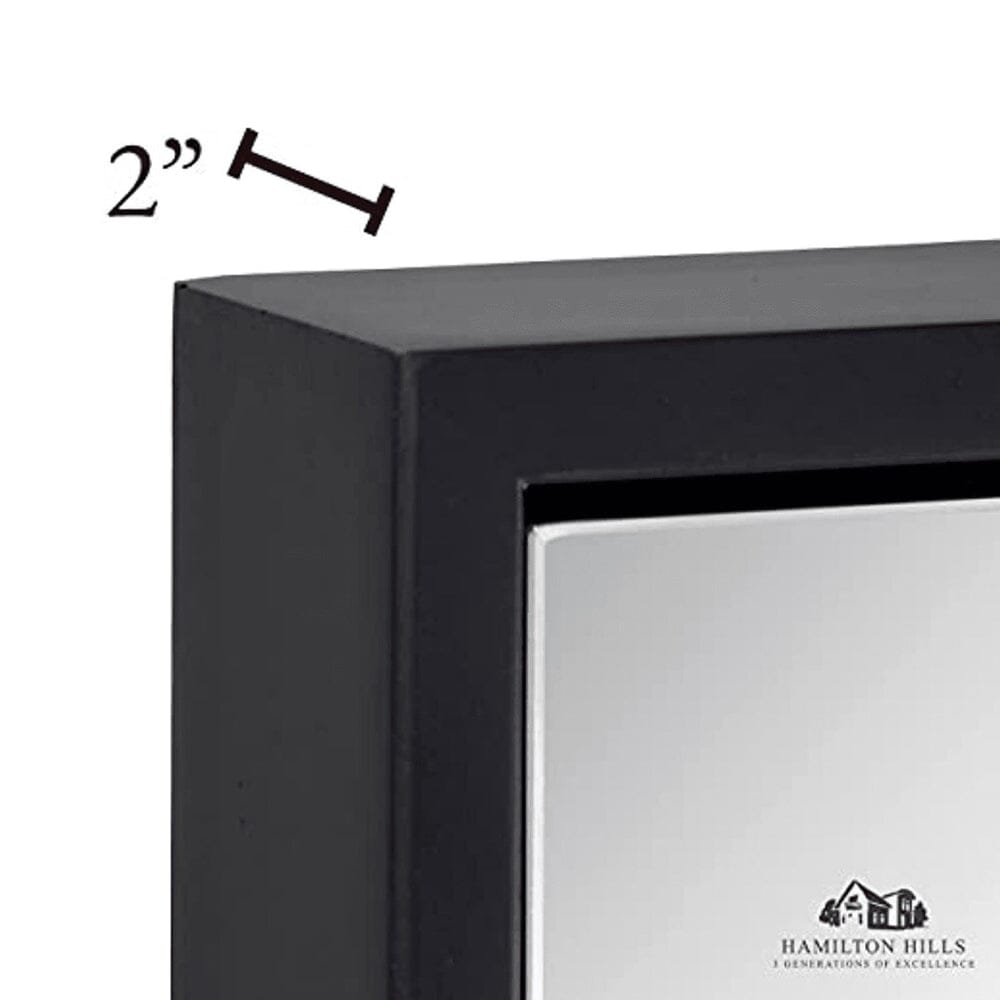 Clean Large Modern Black Frame Wall Mirror 18