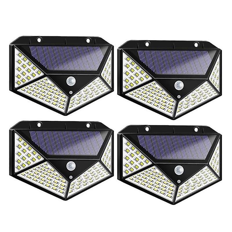 Outdoor Lighting Four Sided 100 Led Solar Power Wall Lights