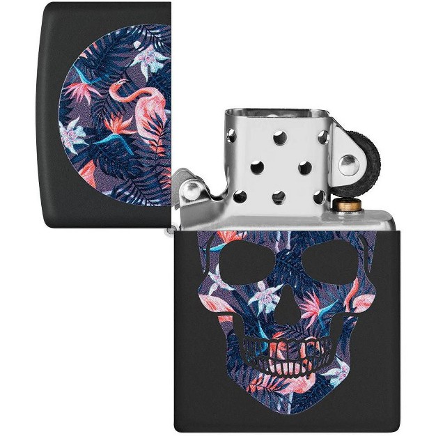 Zippo Flamingo Skull Design Windproof Lighter