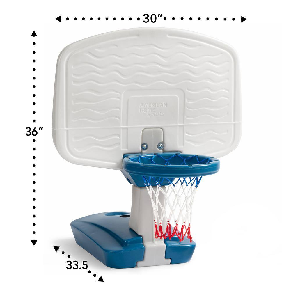 Simplay3 Pooltime Basketball Hoop Blue and White 223010-01