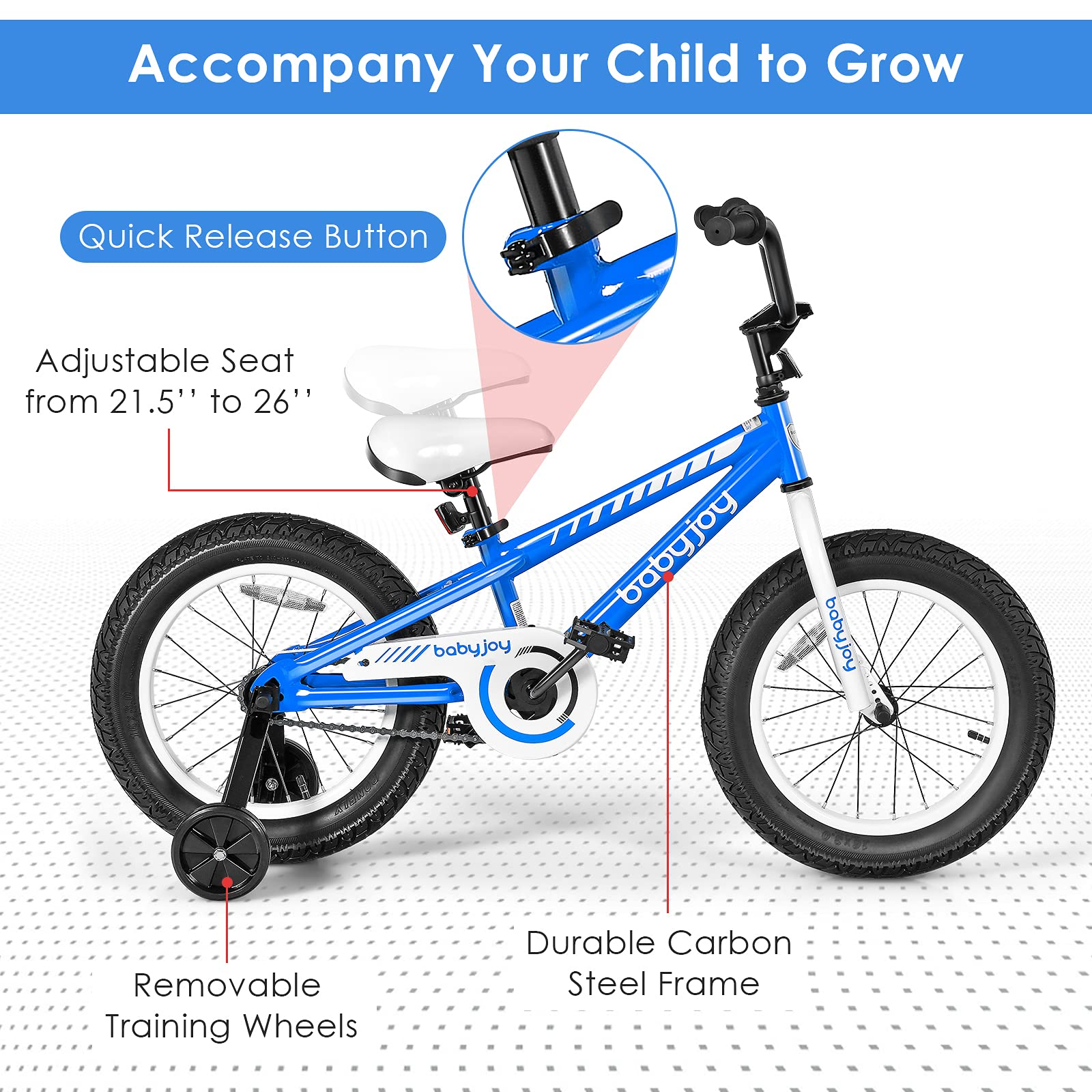 BABY JOY Kids Bicycle, 16