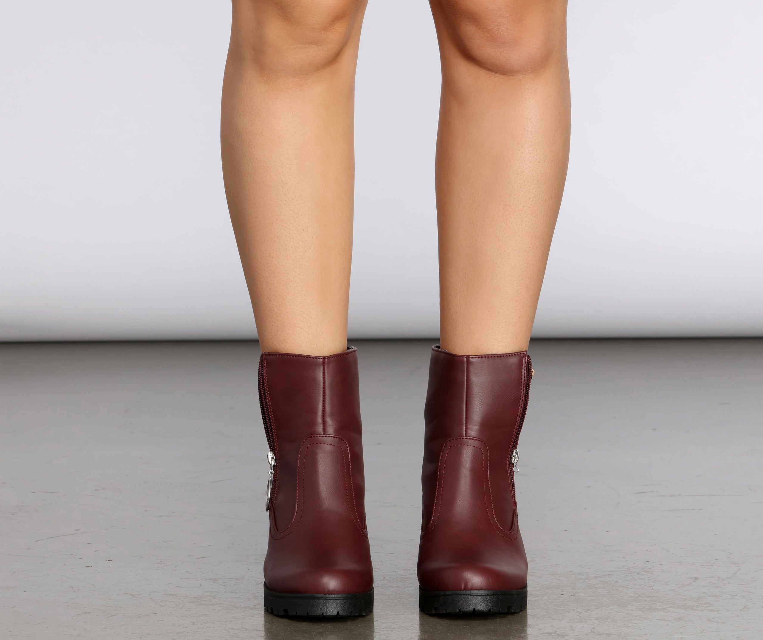 O-Ring Zipper Lug Boots