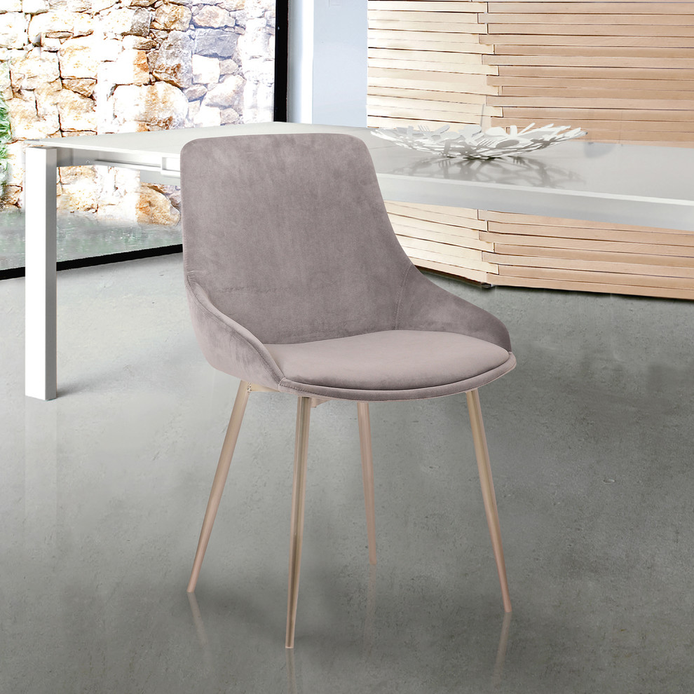 Heidi Velvet Dining Accent Chair   Midcentury   Dining Chairs   by Homesquare  Houzz