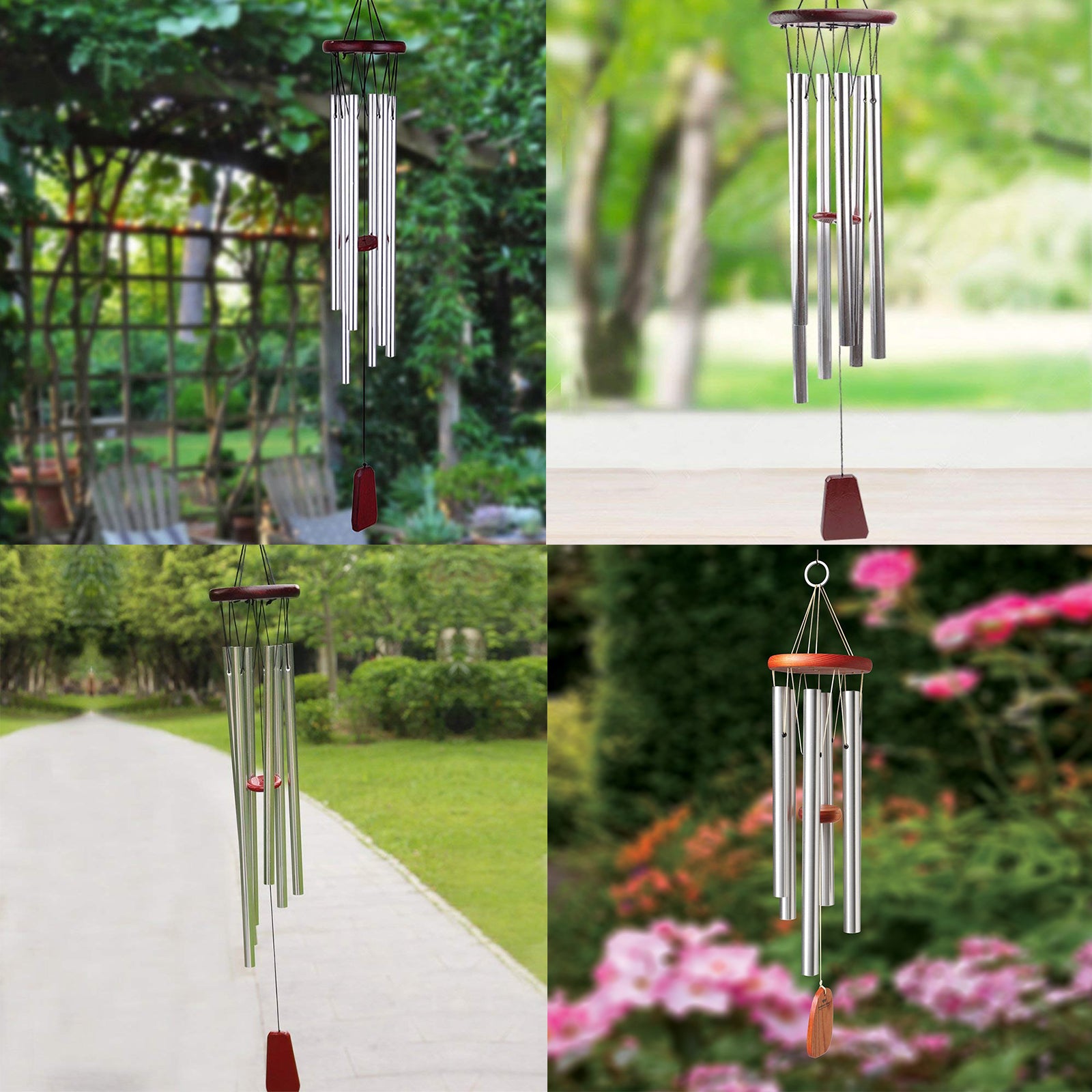 Wind Chimes Outdoor Large Deep Tone， EEEkit 30in Memorial Wind Chimes with 6 Aluminum Tubes Tuned to Amazing Grace Produce Soothing Music in Memory， Perfect Memorial Gift for Your Home， Yard Decor