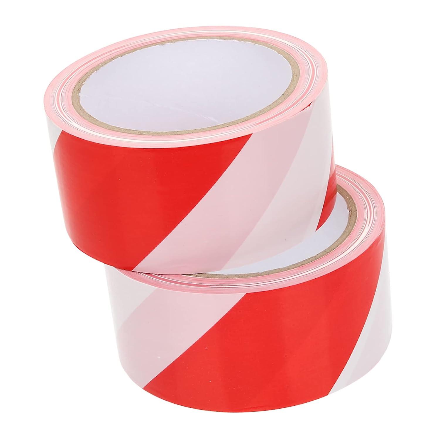 2 Rolls Red and White Cordon Tape non sticky hazard tape barrier tape red caution tape safety warnin