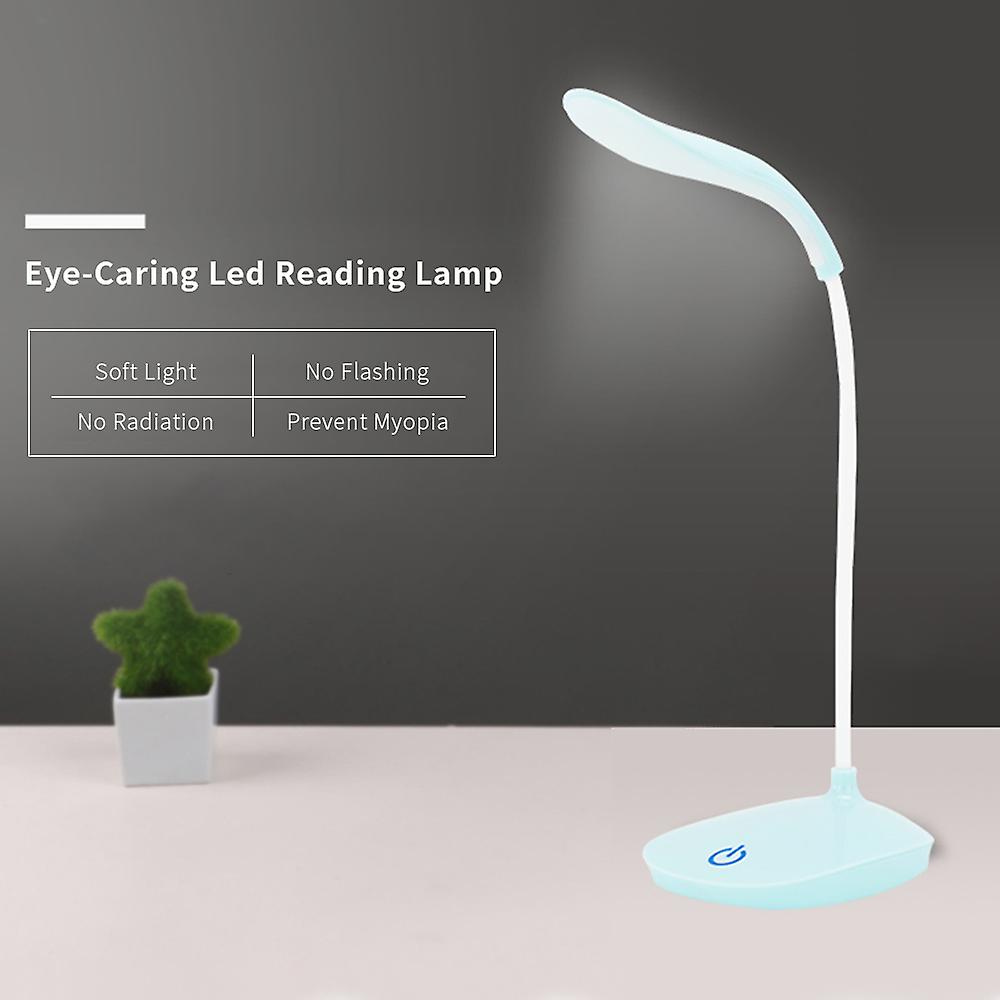 Rechargeable Led Desk Lamp Portable Usb Charging and Plug-in 360 Flexible Hose Reading Lamp Students Children Soft Light Eye-caring Touching Control Tab