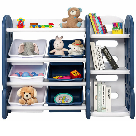 Costway 42135867 Kids Toy Storage Organizer with B...