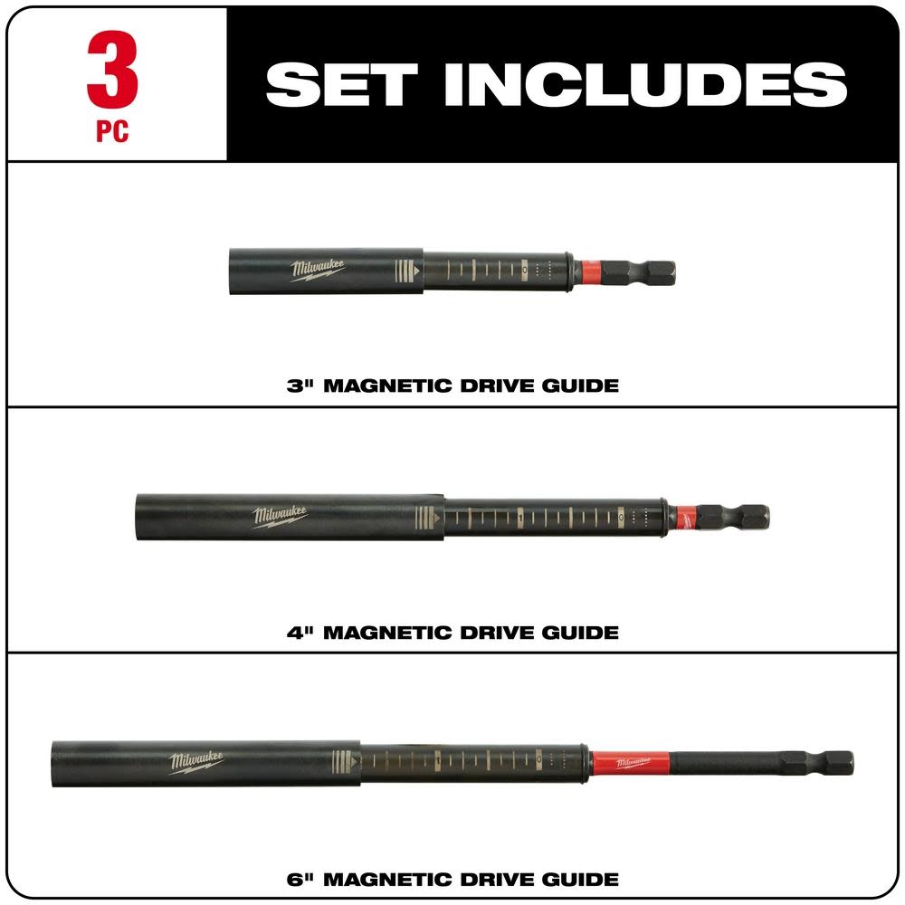 SHOCKWAVE™ 3-Piece Impact Magnetic Drive Guide Set ;