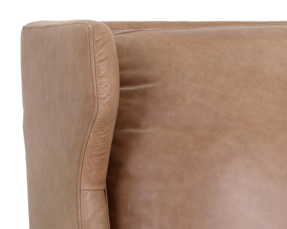 Leonius Lounge Chair  Marseille Camel Leather   Contemporary   Indoor Chaise Lounge Chairs   by Virgil Stanis Design  Houzz