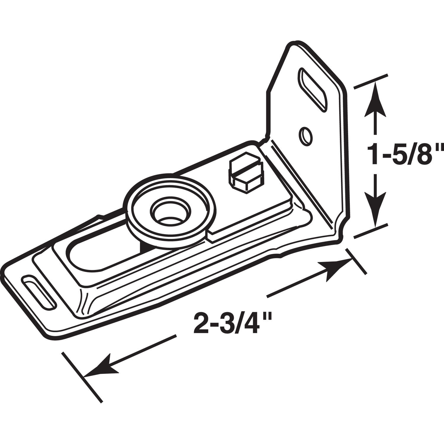 Prime-Line Zinc-Plated Gold Steel Bracket 1 pk