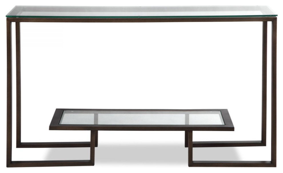 Glass Bronze Console Table  Liang  ampEimil Mayfair   Industrial   Console Tables   by Oroa   Distinctive Furniture  Houzz