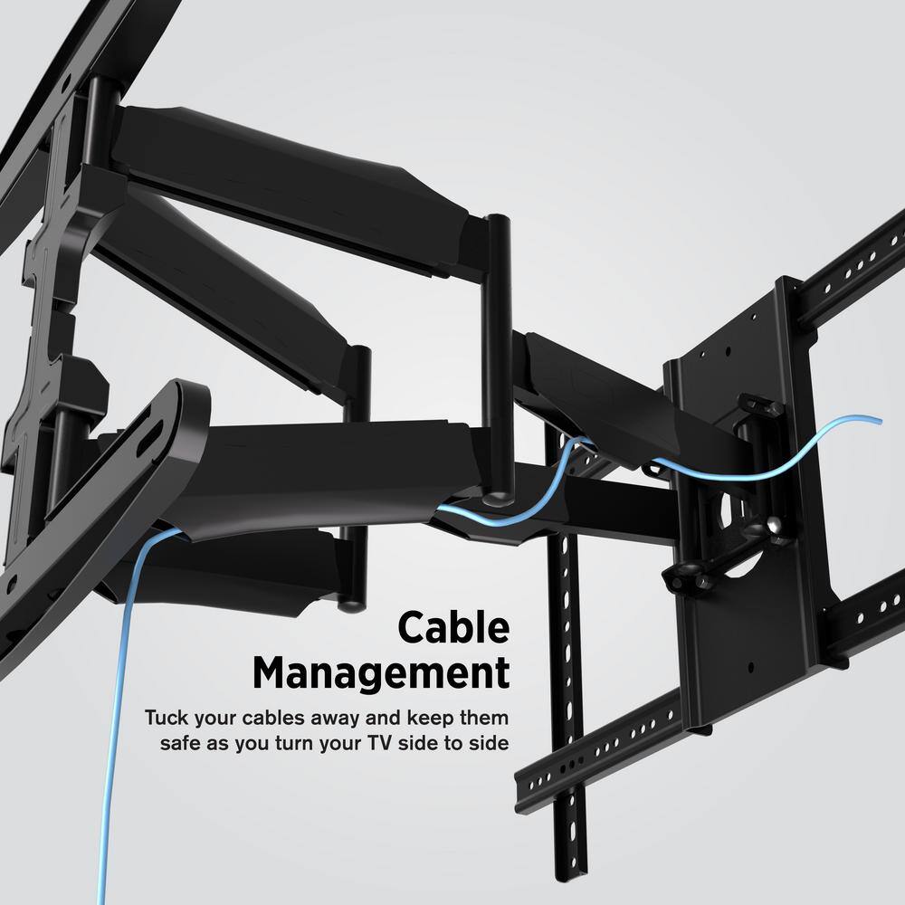 ProMounts Full Motion Articulating TV Wall Mount for 42 in. - 85 in. VESA 200x200 to 600x400 TV Mounting Bracket with Post Level MA641