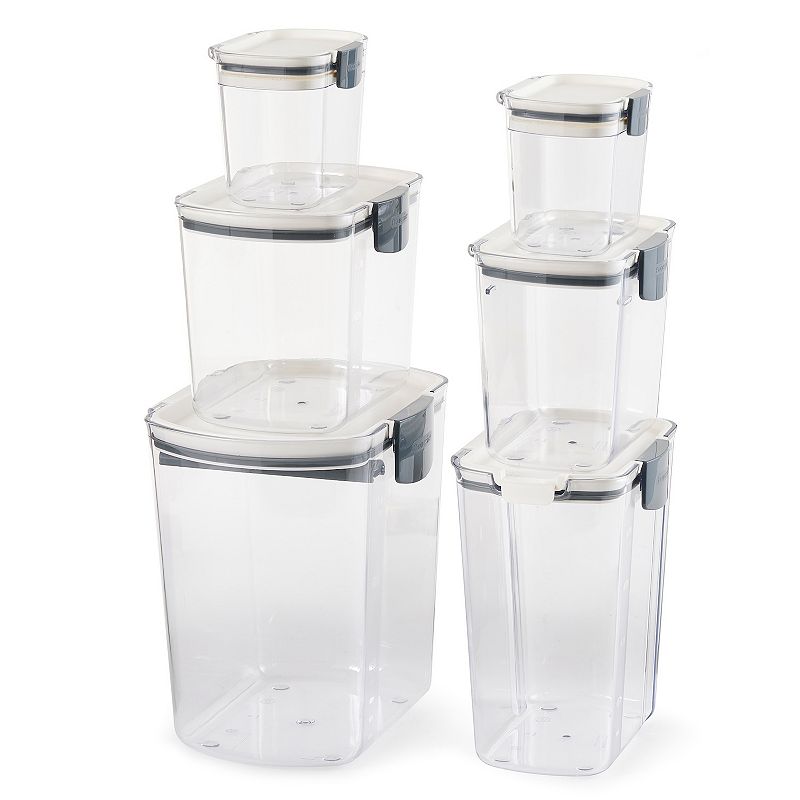 Progressive International Prepworks ProKeeper 6 Piece Food Storage Set， White