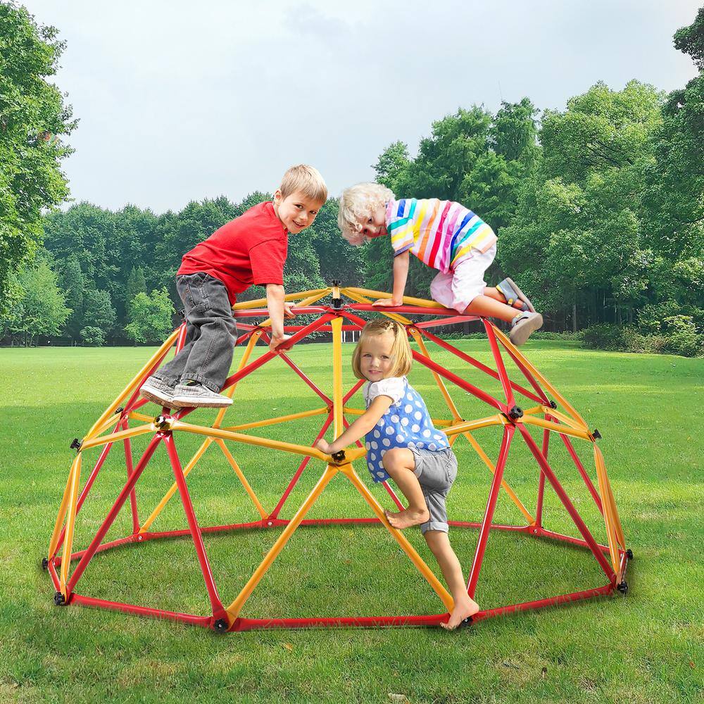 Nyeekoy Outdoor Kids Dome Climber Jungle Gym Metal Monkey Bars for Backyard TH17Y0318