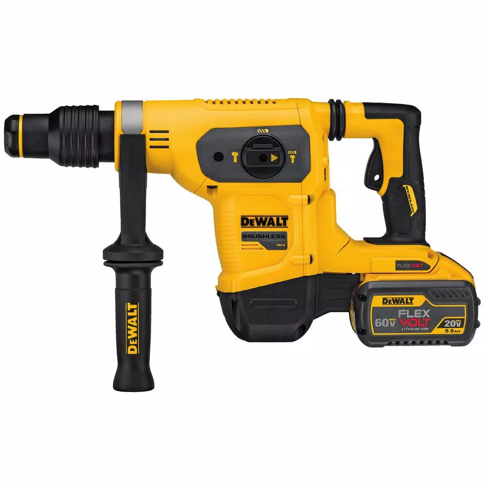 DEWALT FLEXVOLT 60-Volt MAX Brushless 1-9/16 in. SDS MAX Rotary Hammer， (2) FLEXVOLT 9.0Ah Batteries and 1/2 in. Impact Wrench and#8211; XDC Depot