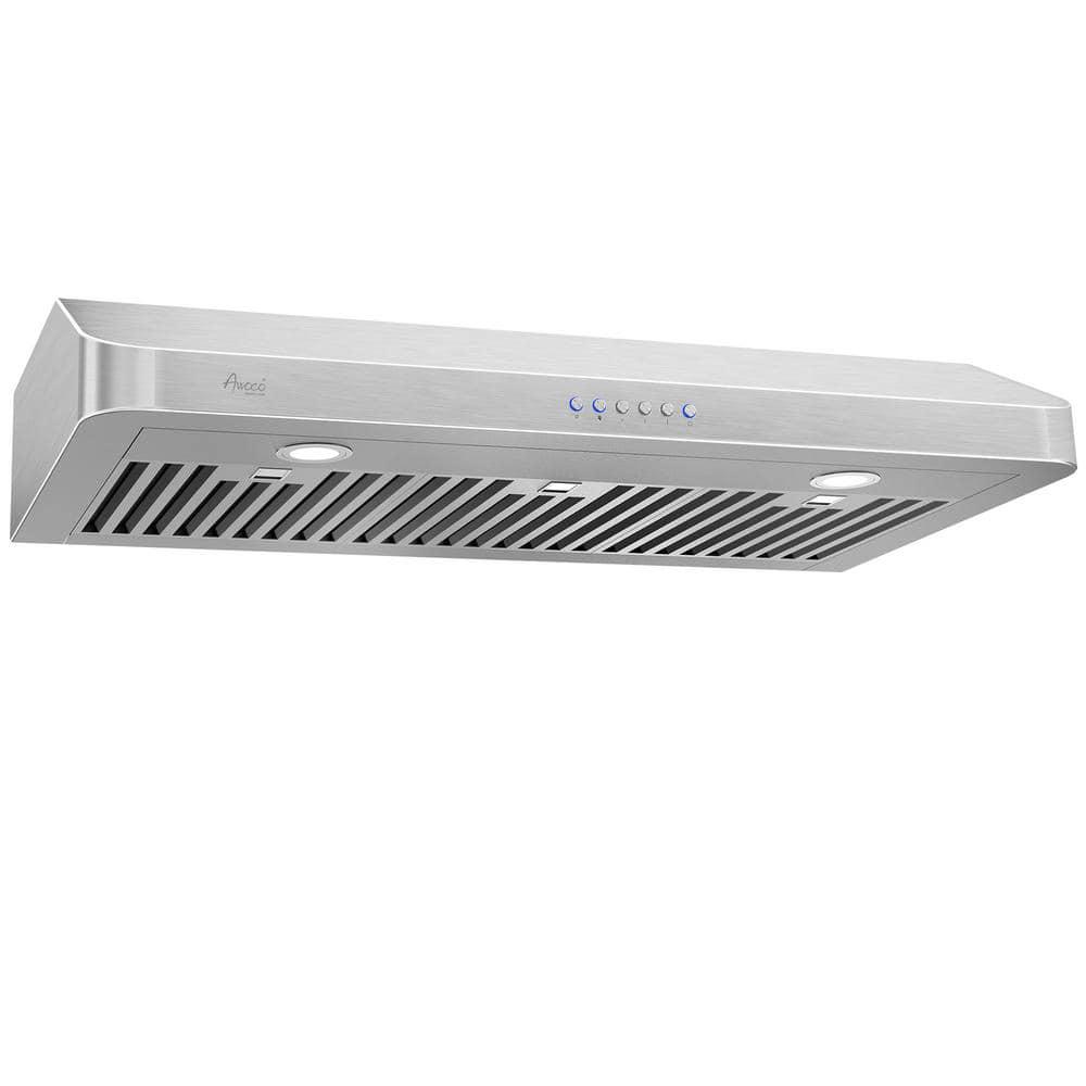 AWOCO 42 in 900 CFM Ducted Under Cabinet Range Hood in Stainless Steel