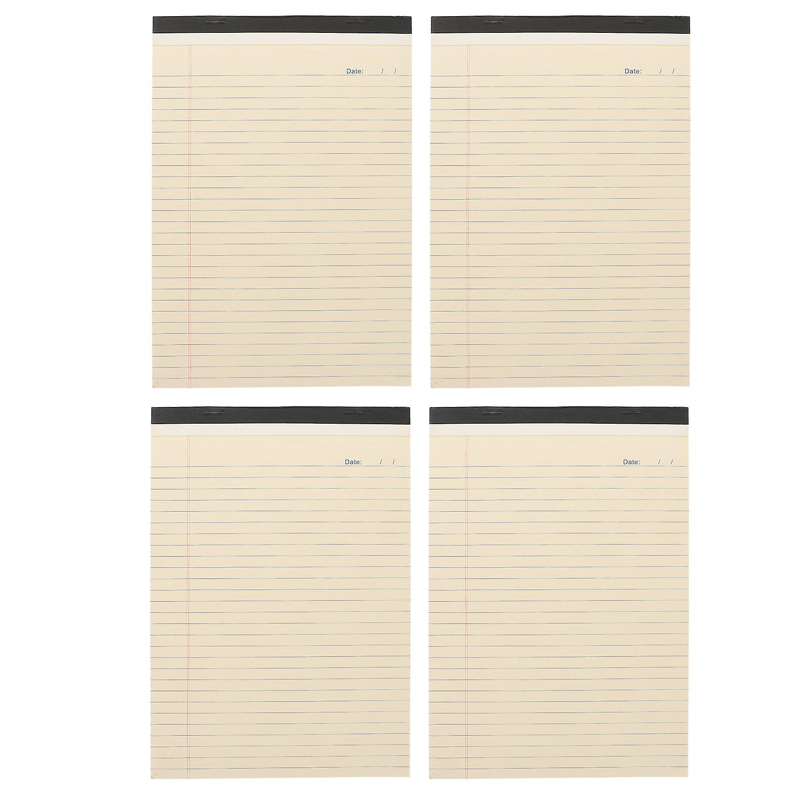 4pcs Ruled Lined Writing Note Pad A4 Tearable Notepad Legal Pad Portable Memo Pad A4 Notebook