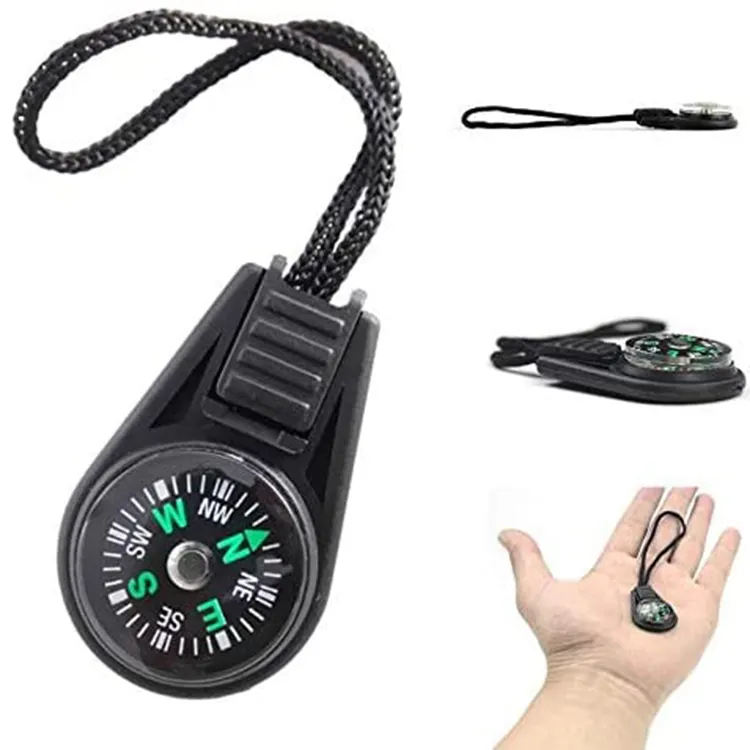 Outdoor Camping Hiking Pocket Mini Survival Compass for Bracelet Necklace Key Chain