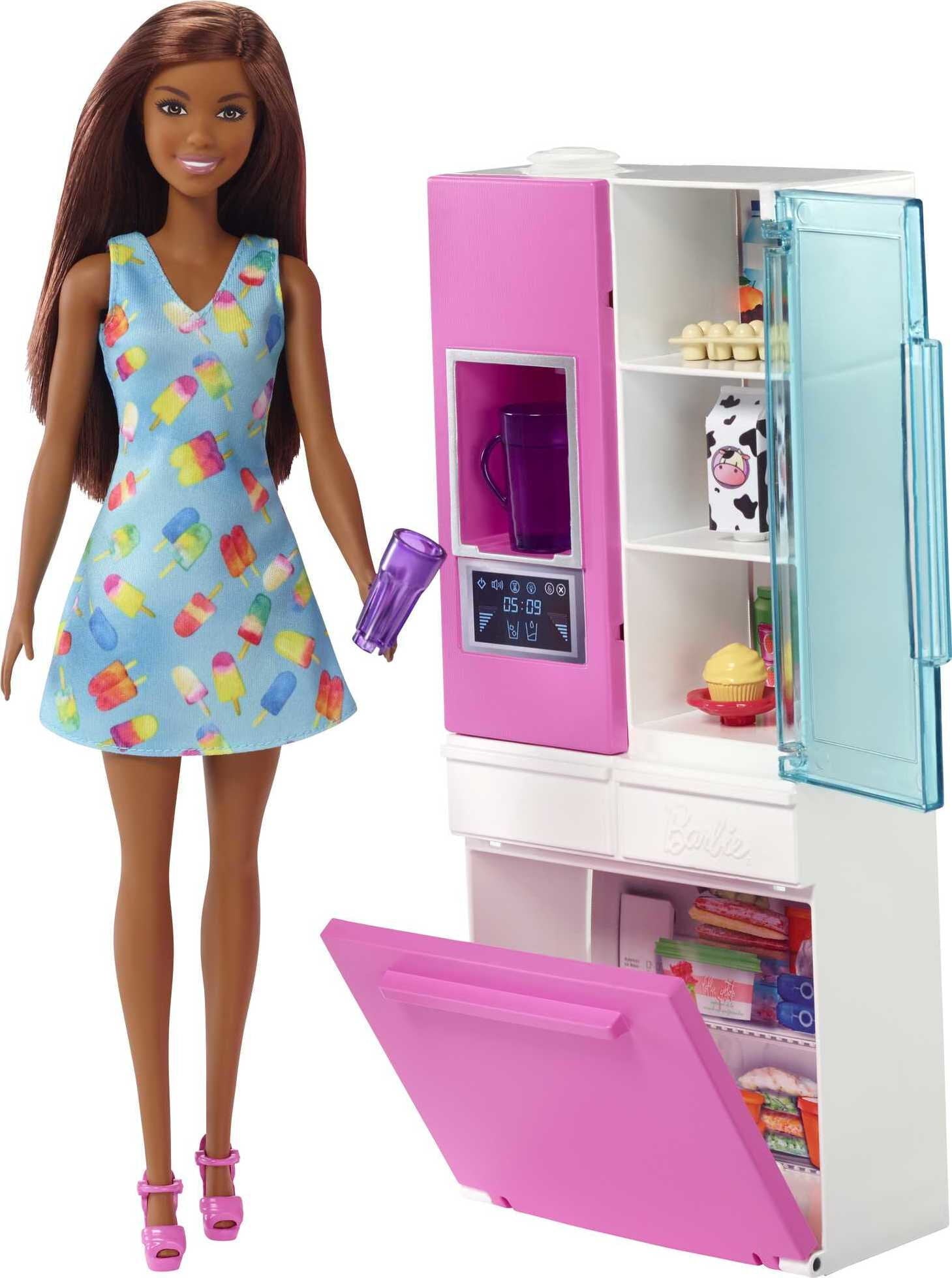 Barbie Dollhouse Set with 3 Dolls and Furniture， Pool and Accessories