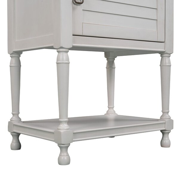 Versatile Nightstand with Two Built-in Shelves Cabinet and an Open Storage - - 34638654