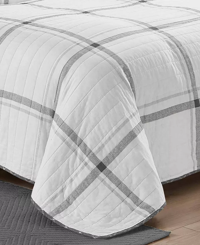 Nautica Fleetville Cotton Reversible 3 Piece Quilt Set， Full Queen