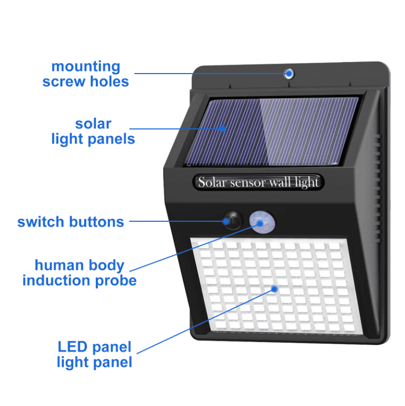 Sulishang Solar Lights Outdoor 6 Packs， Efficient Wireless Motion Solar Sensor Lights with 3 Light Modes， IP65 Waterproof Solar LED Light for Garden， Patio， Driveway Path Outdoor Scene