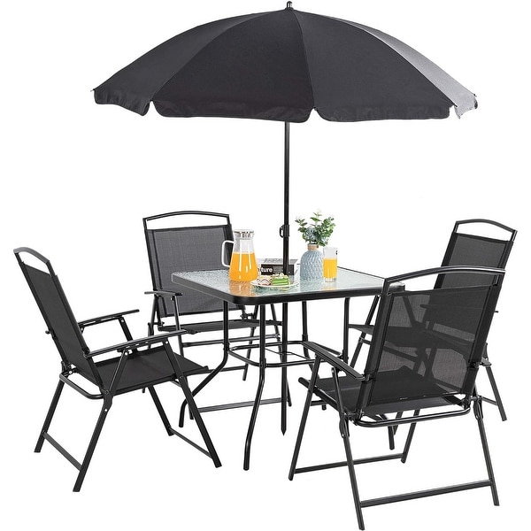 6 Piece Folding Patio Dining Set