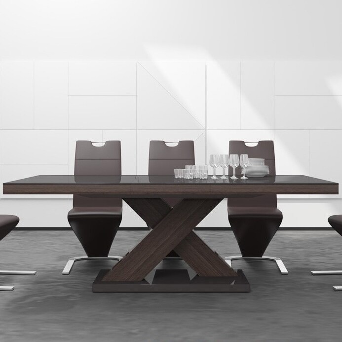 NONEX Modern Extendable X base Dining Table