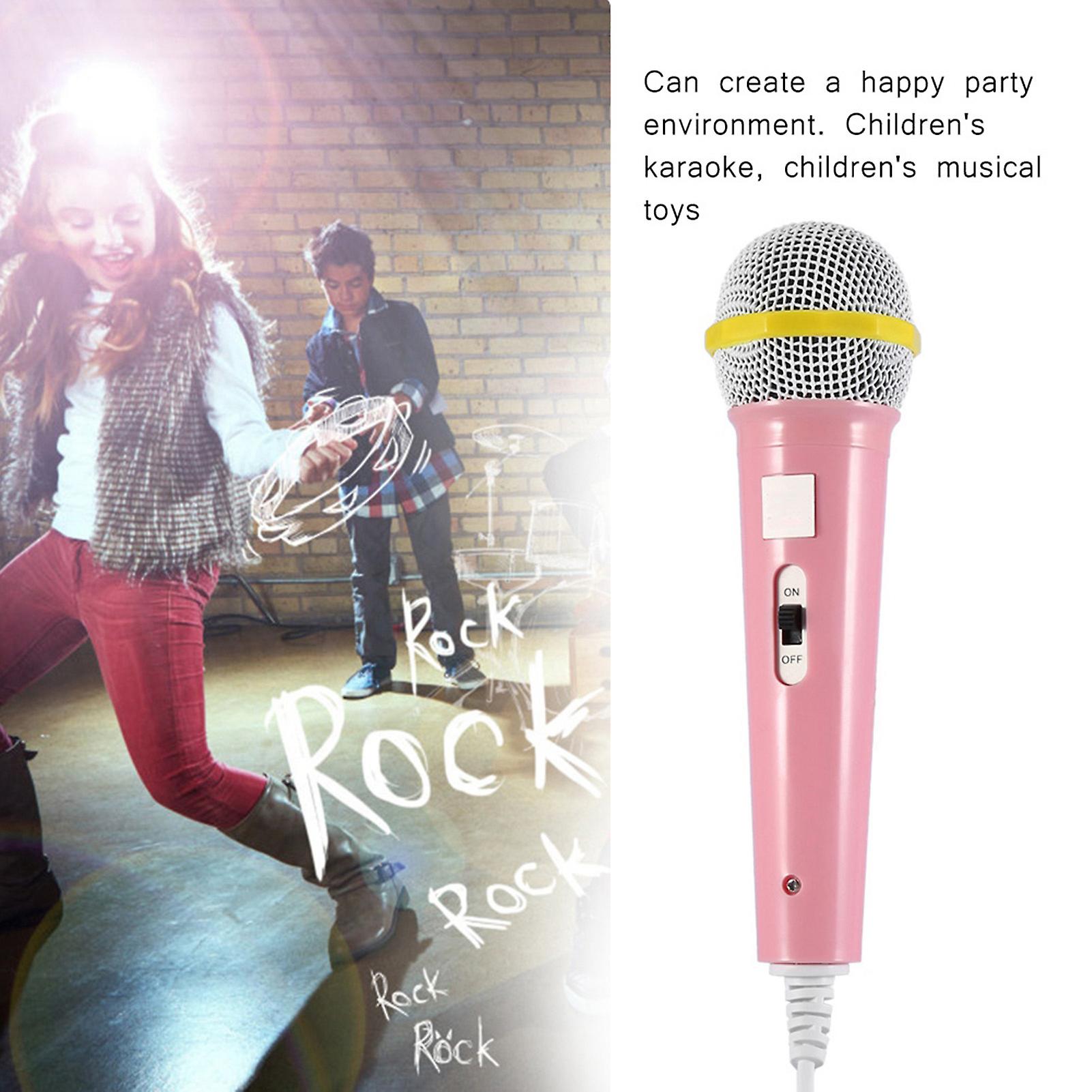 Kids Children Microphone Music Video Storytelling Party Microphone For Children (pink)