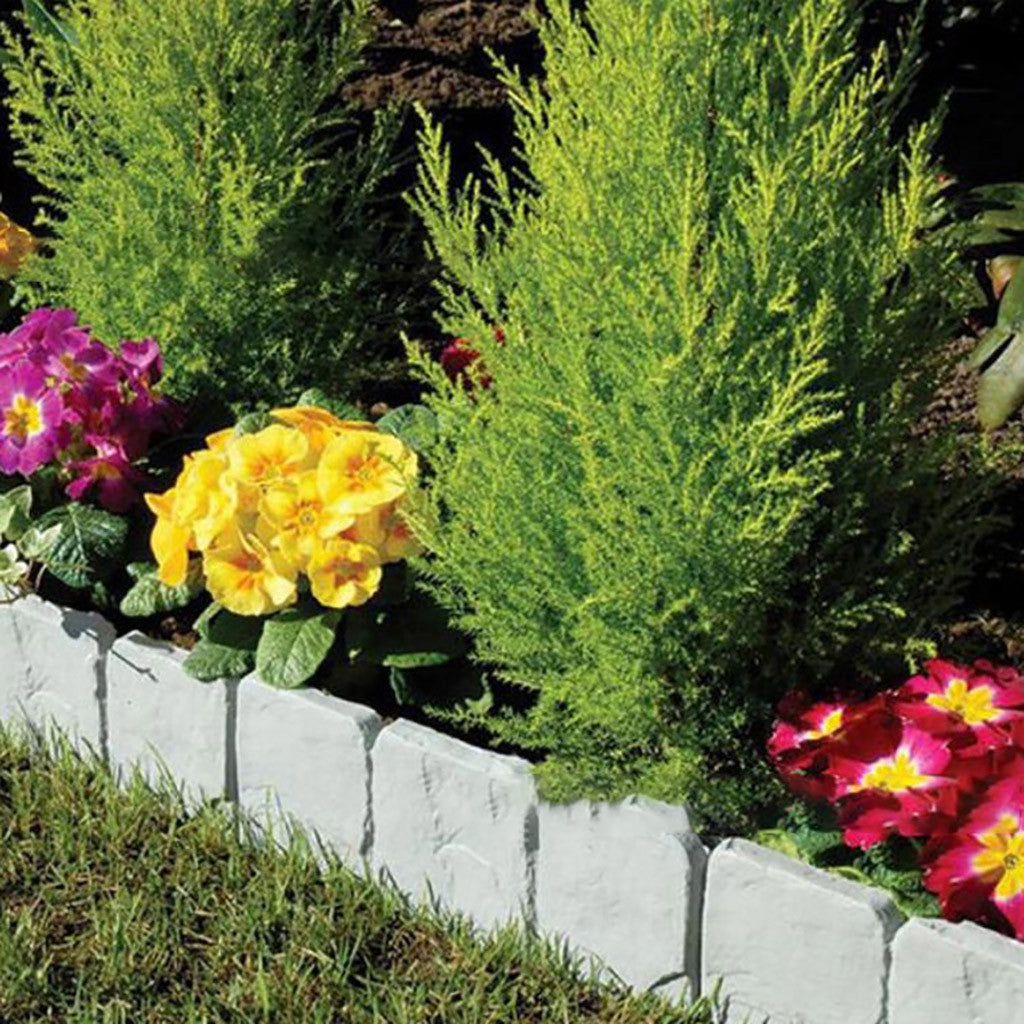 Lovehome Home Garden Border Edging Plastic Fence Stone Lawn Yard Flower Bed Outdoor