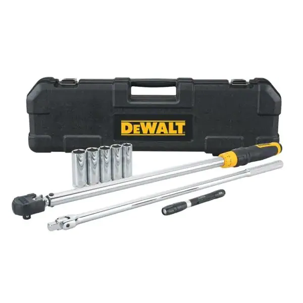 Dewalt 1/2 in. Drive Torque Wrench Tire Change Kit (8-Piece)