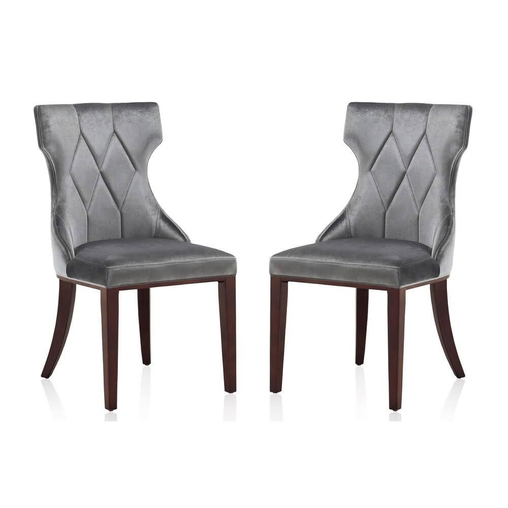 Silver Orchid Fontan Velvet Dining Chairs (Set of 2)