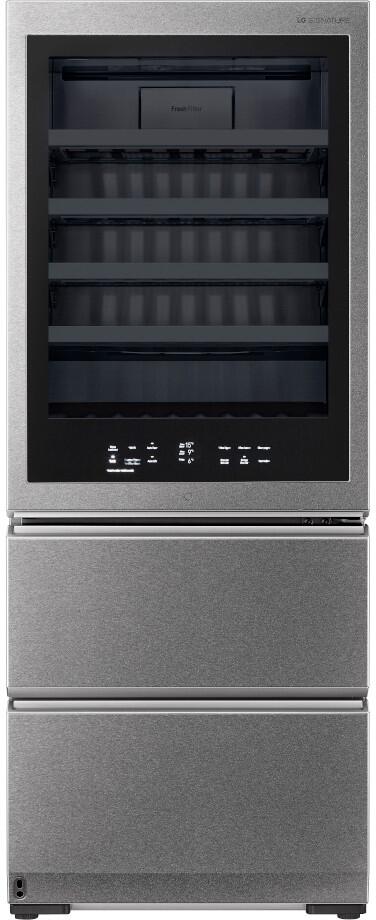 LG Signature URETC1408N 28 Inch Textured Steel Wine Cooler