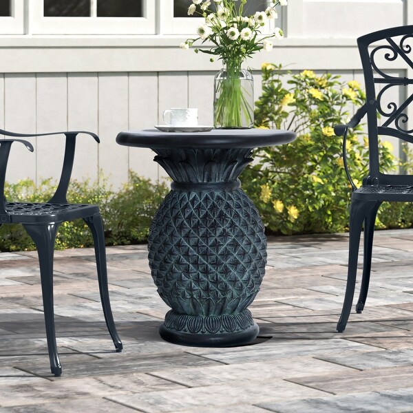 Grey MgO Pineapple Outdoor Side Table