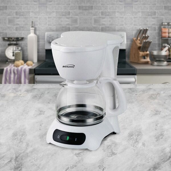 4 Cup Coffee Maker in White