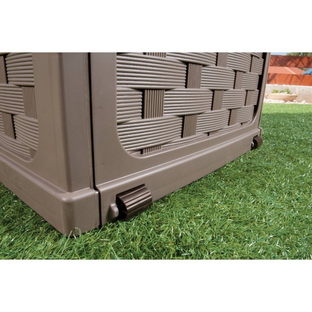 Starplast 88 Gallon Deck Box Plastic Mocha Brown