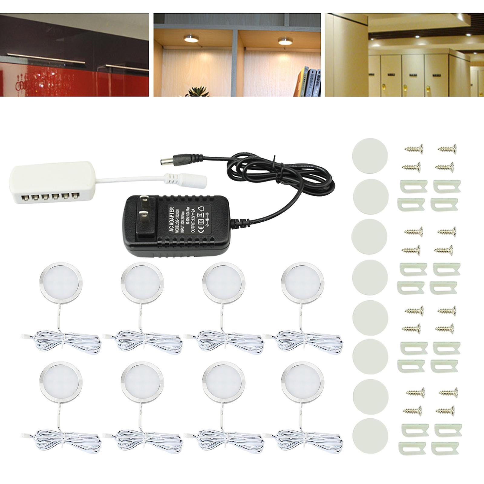 Under Cabinet Led Lighting Kit With Us Adapter 8 In 1