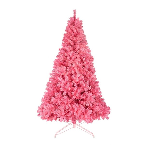 6ft Pink Artificial Christmas Tree with 1000 Branchs