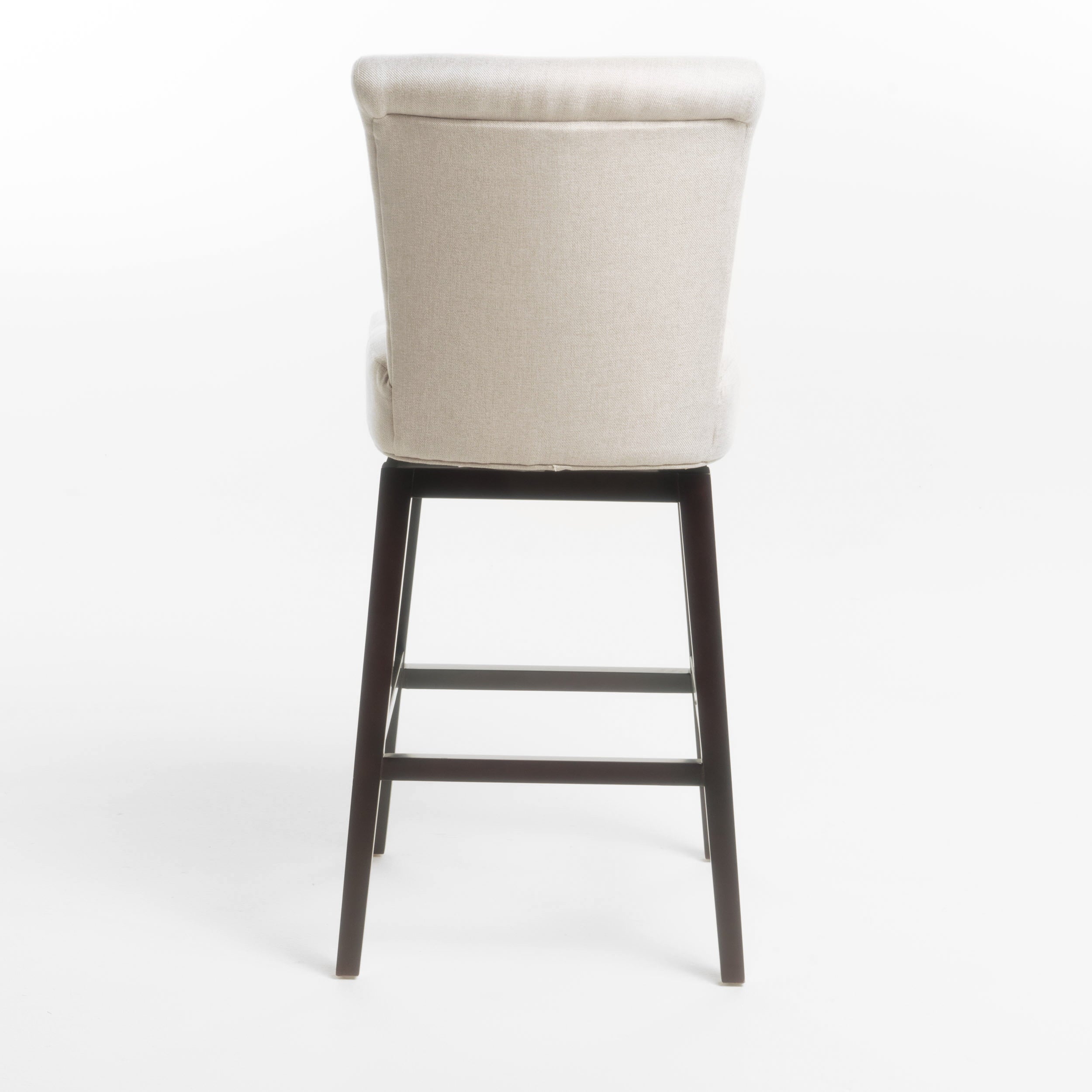 Noble House Hannah Wheat Fabric Swivel Barstool