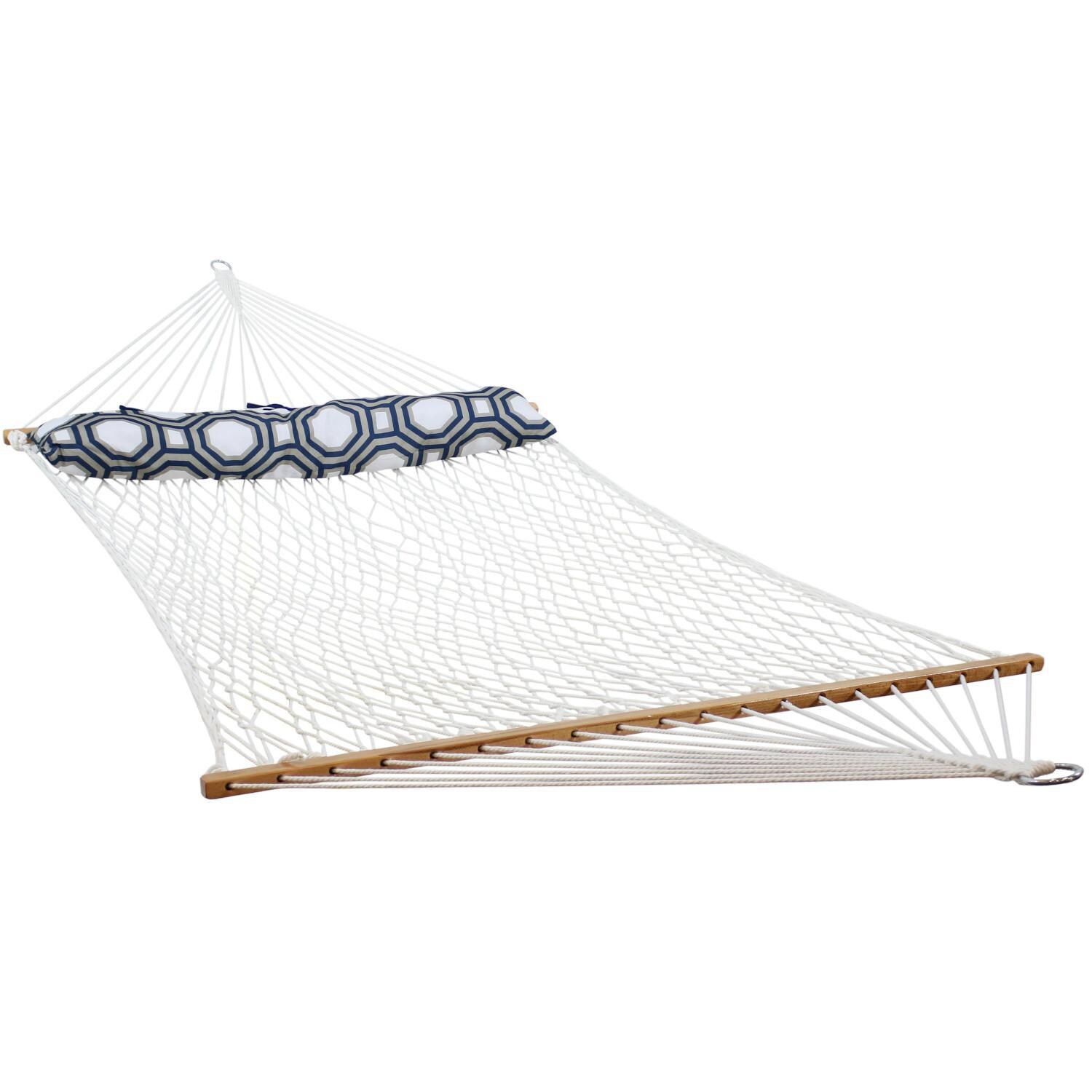 Ultimate Patio Classic Double Rope Hammock w/ Pillow