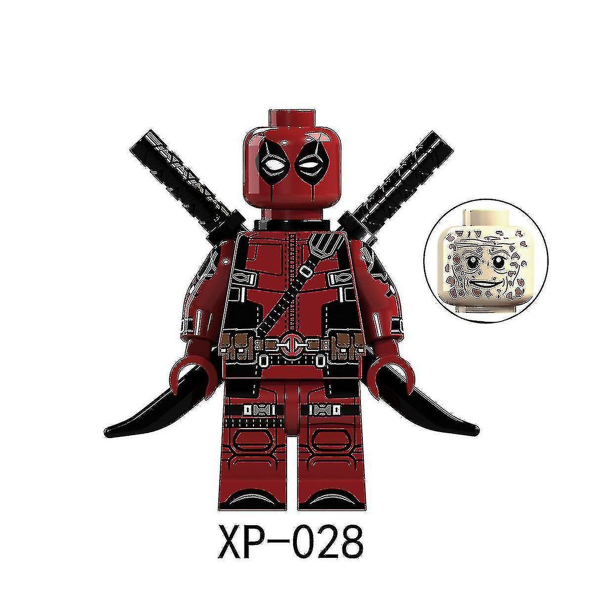 8pcs Superhero Deadpool Venom Batman Thor Doll Doll Children Assembled Building Block Toy