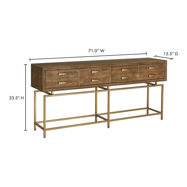 Aurelle Home Modern Solid Wood Console Table