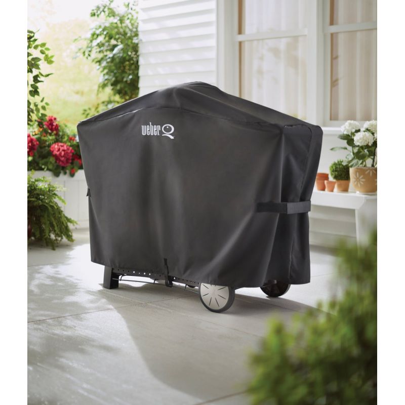 Weber Q 2000 Series With Q Cartamp 3000 Series 56 In. Grill Cover Black