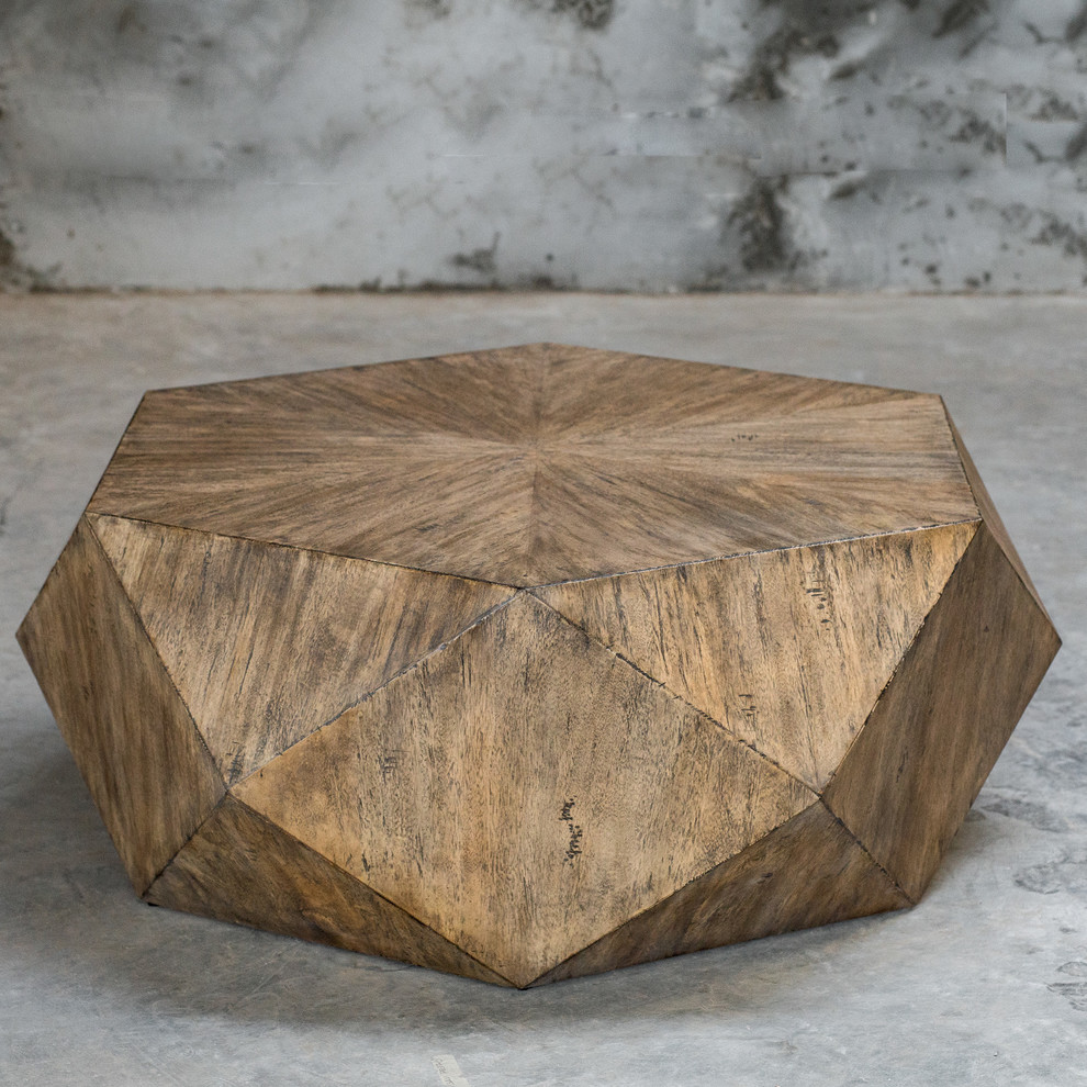 Uttermost Volker Honey Coffee Table   Rustic   Coffee Tables   by HedgeApple  Houzz