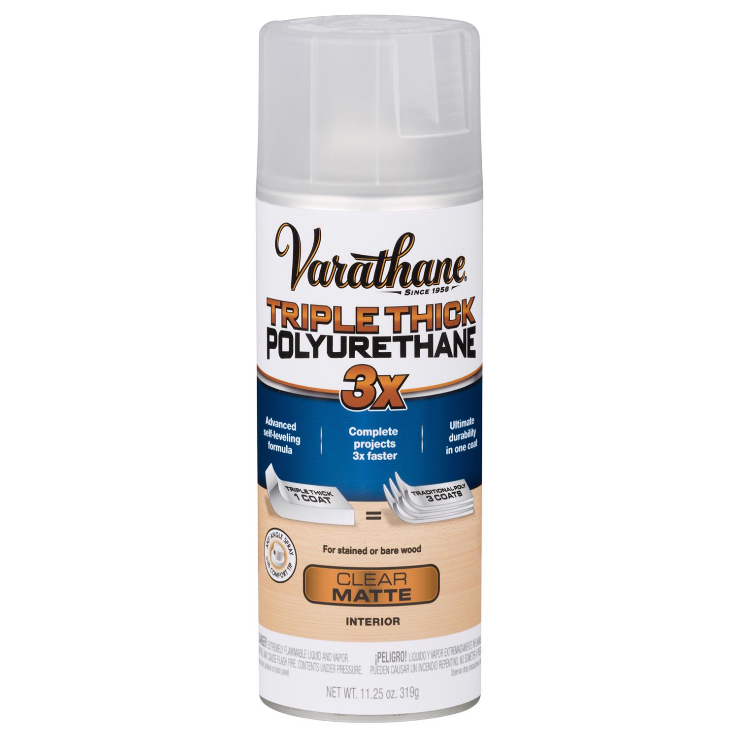 Varathane Transparent Matte Clear Water-Based Triple Thick Polyurethane 11.25 oz