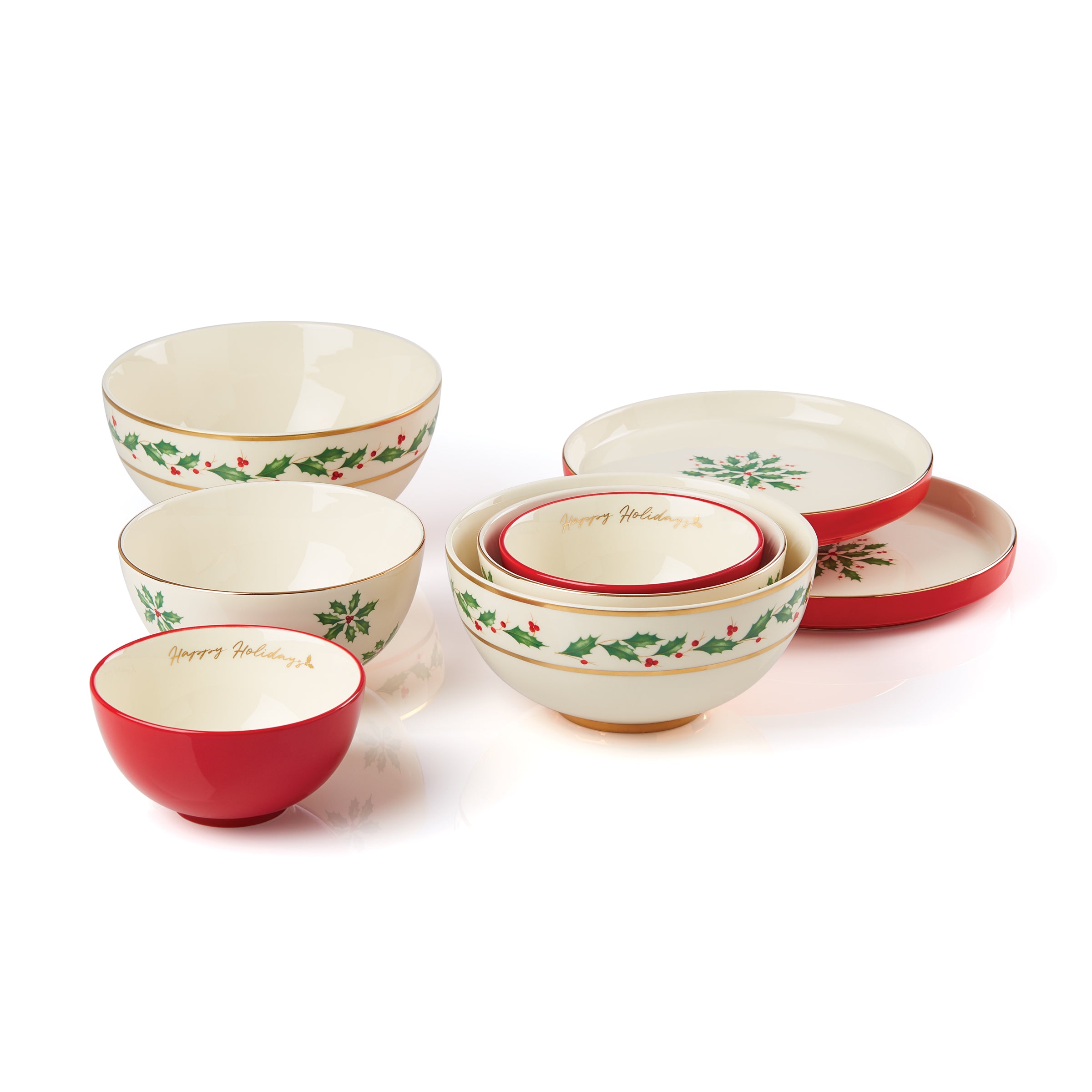 Holiday Luna 8-Piece Nesting Dinnerware Set