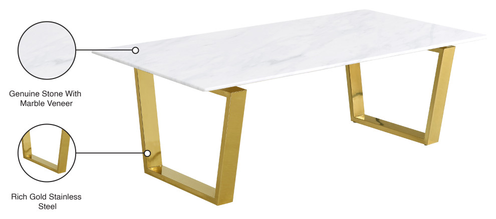 Cameron Gold Coffee Table   Contemporary   Coffee Tables   by HedgeApple  Houzz