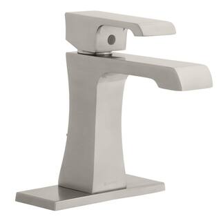 Glacier Bay Adelyn Single Hole Single-Handle High-Arc Bathroom Faucet in Brushed Nickel HD67569W-6004