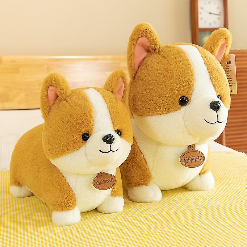 Corgi Dog Plush Pillow，cute Corgi Stuffed Animal Toy Doll Gifts For Valentine，christmas (brown)